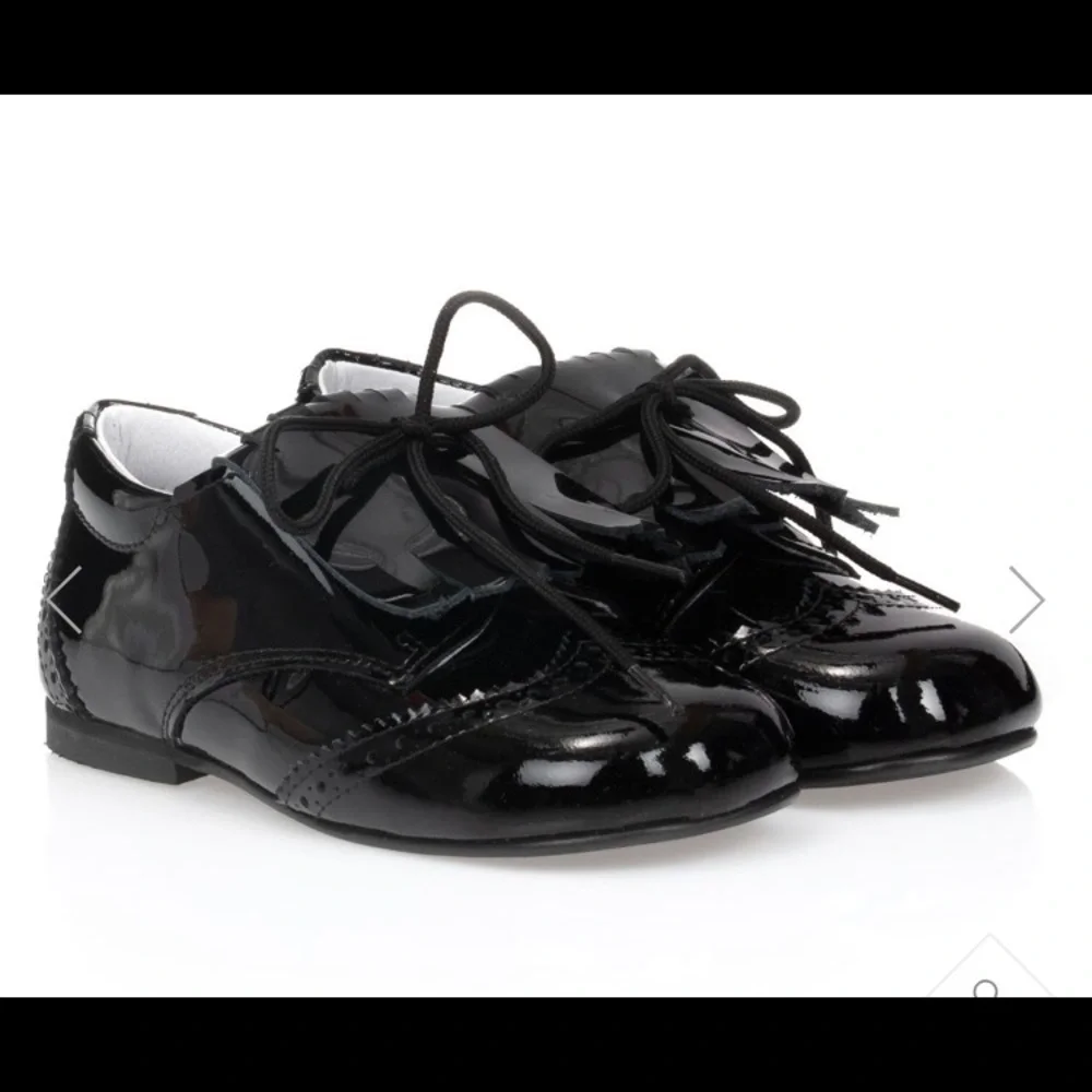 Children's Classics Black Patent Leather Brogues
